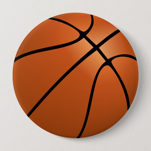 Badge Rond 10 Cm Bouton de conception de basket-ball (Devant)