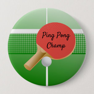 Badge Rond 10 Cm Bouton de conception de tennis de table Ping Pong