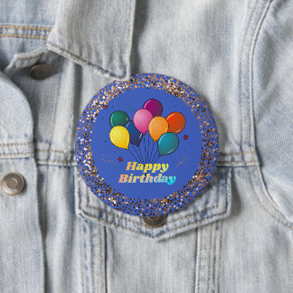Badge Rond 10 Cm Bouton de fête d'anniversaire heureux
