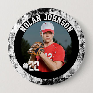 Badge Rond 10 Cm Bouton de jour du jeu du joueur de baseball pour e
