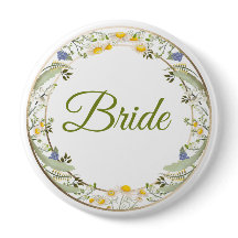 Bouton de mariage Fleurs d'été - Personnalisable