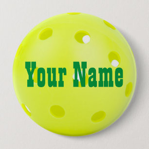 Badge Rond 10 Cm Bouton de Nametag de Pickleball 4 pouces