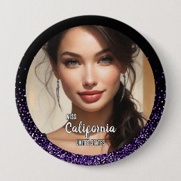 Badge Rond 10 Cm Bouton de pin de photo de concours de glamour viol