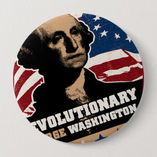 Badge Rond 10 Cm Bouton de révolutionnaire de George Washington