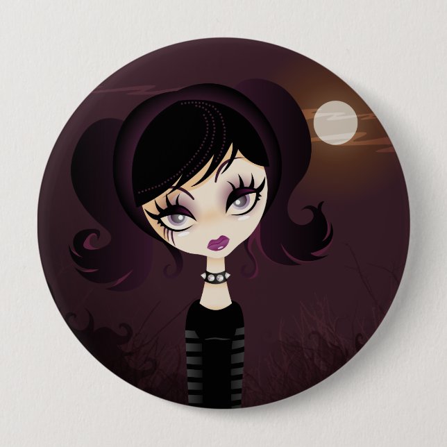Badge Rond 10 Cm Bouton de VelusaGloom (Devant)