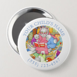 Badge Rond 10 Cm Bouton d'identification de l'enfant - Histoire du