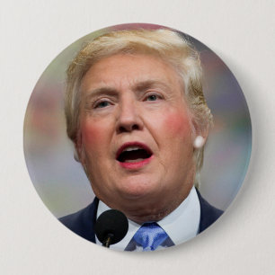 Badge Rond 10 Cm Bouton drôle de Donald Clinton de parodie