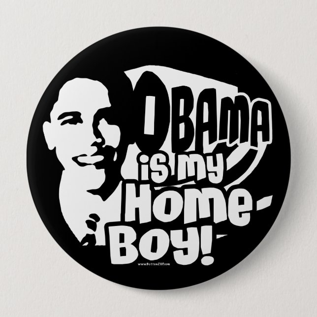 Badge Rond 10 Cm Bouton du Homeboy 2008 d'Obama (Devant)
