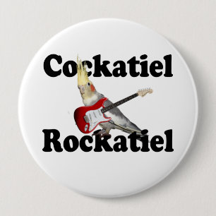 Badge Rond 10 Cm Bouton énorme de Rockatiel de Cockatiel