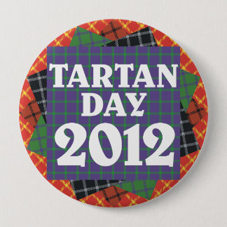 Badge Rond 10 Cm Bouton enorme du jour 2012 de tartan