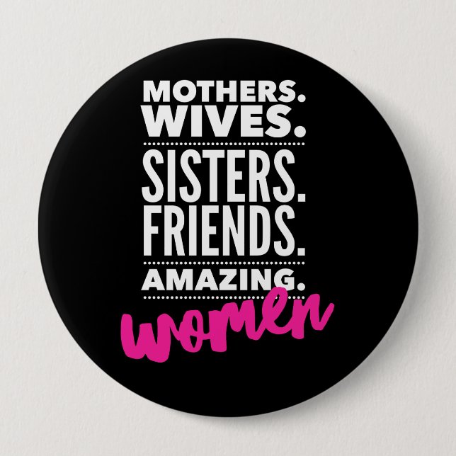 Badge Rond 10 Cm Bouton Femmes Autonomes (Devant)