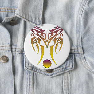 Badge Rond 10 Cm Bouton Football Alien