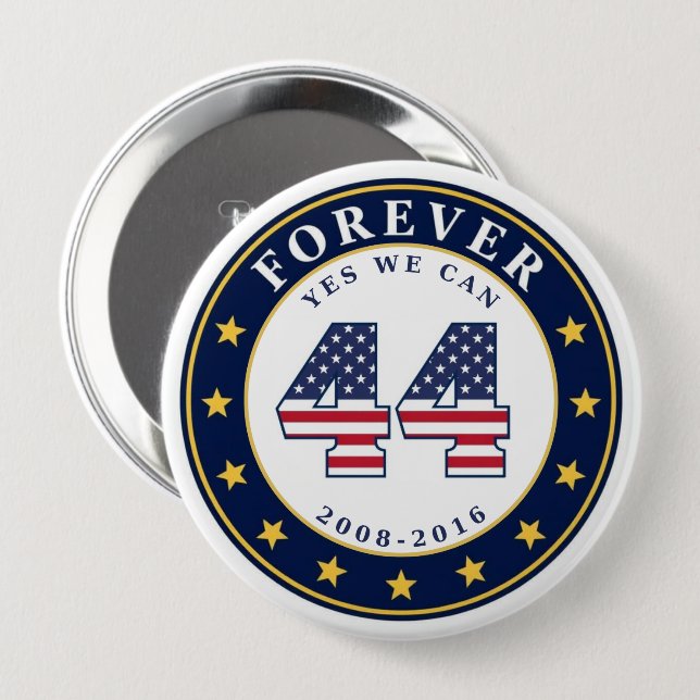 Badge Rond 10 Cm Bouton Forever 44 (Devant & derrière)