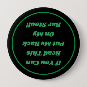 Badge Rond 10 Cm Bouton Humour de la barre