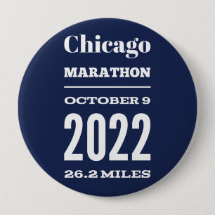 Badge Rond 10 Cm Bouton Marathon de Chicago 2022