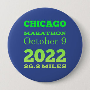 Badge Rond 10 Cm Bouton Marathon de Chicago 2022