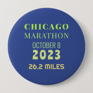 Badge Rond 10 Cm Bouton Marathon de Chicago 2023