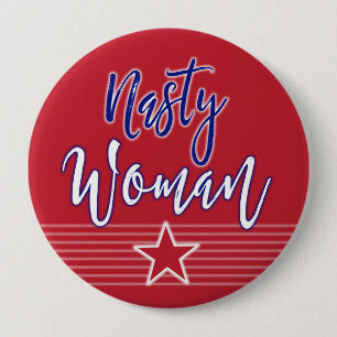 Badge Rond 10 Cm Bouton méchant de femme