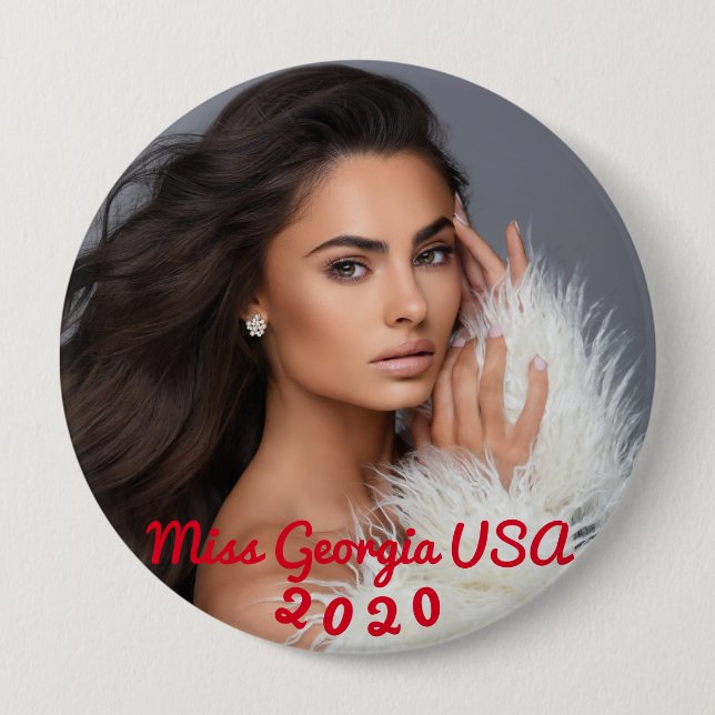 Badge Rond 10 Cm Bouton Miss Georgia USA 2020 (Devant)