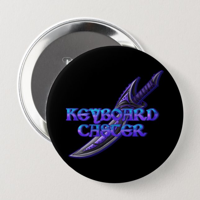 Badge Rond 10 Cm Bouton MMORPG matriciel du clavier (Devant & derrière)