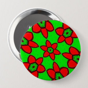 Badge Rond 10 Cm Bouton Motif Fleurs Abstraites mignonnes
