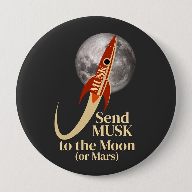 Badge Rond 10 Cm Bouton Musk (Devant)