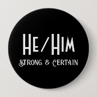 Bouton noir rond, solide et certain
