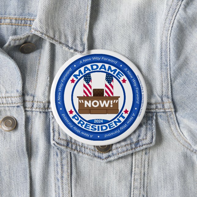 Badge Rond 10 Cm Bouton Nouvelle voie à suivre (En situation)