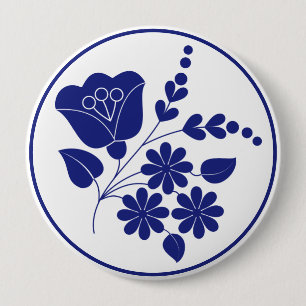 Badge Rond 10 Cm Bouton Ornament folklorique traditionnel