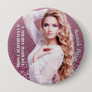 Badge Rond 10 Cm Bouton photo personnalisé avec découpage Sparkle R