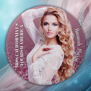 Badge Rond 10 Cm Bouton photo personnalisé avec découpage Sparkle R