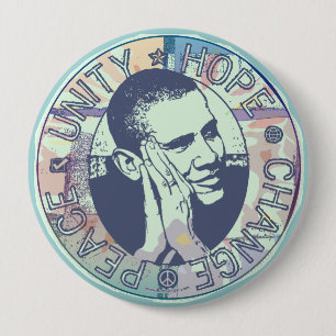 Badge Rond 10 Cm bouton rêveur super d'obama