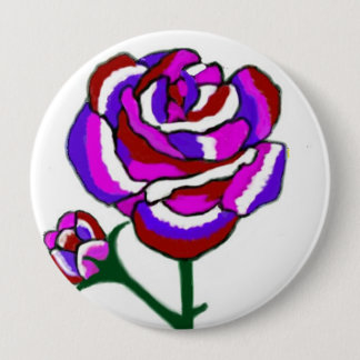Badge Rond 10 Cm Bouton rond de rose d'imaginaire