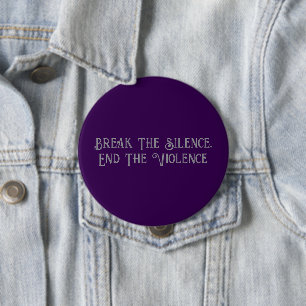 Badge Rond 10 Cm Bouton Tour de sensibilisation à la violence domes