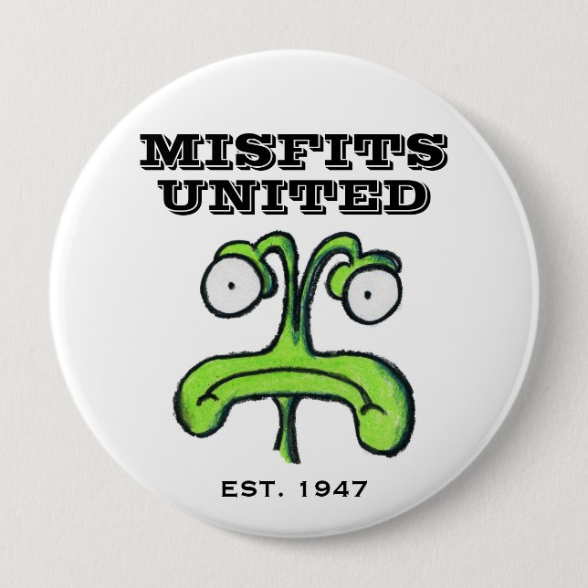 Badge Rond 10 Cm Bouton UNI PAR VÊTEMENTS MANQUÉS (Devant)