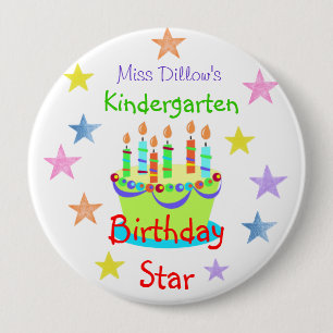 Badge Rond 10 Cm Boutons d'anniversaire personnalisés pour le Modèl