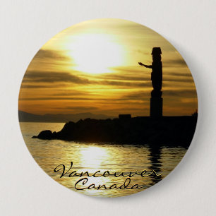 Badge Rond 10 Cm Boutons de souvenirs du Canada de Vancouver Totem