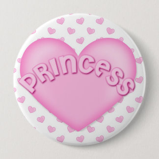 Badge Rond 10 Cm Boutons roses de princesse Heart Backpack Pins