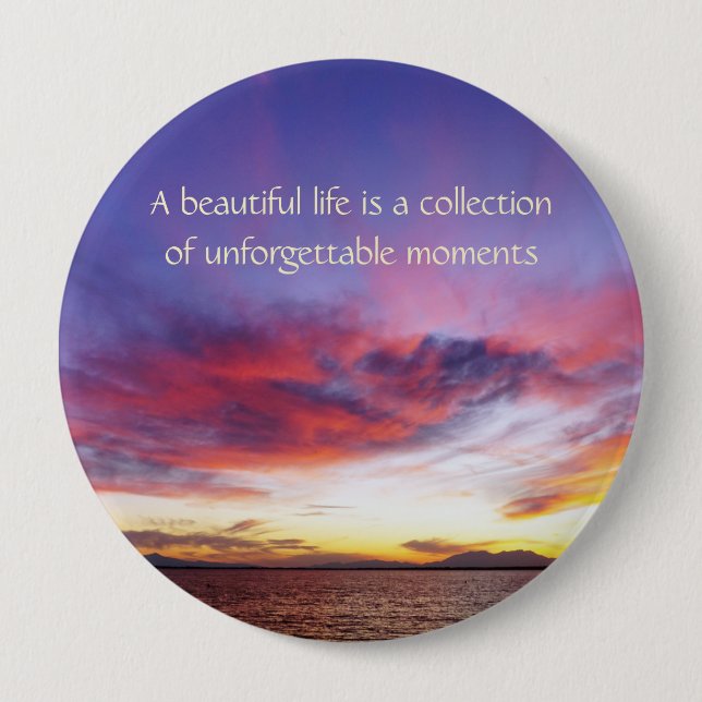 Badge Rond 10 Cm Breathtaking sunset over the sea   (Devant)