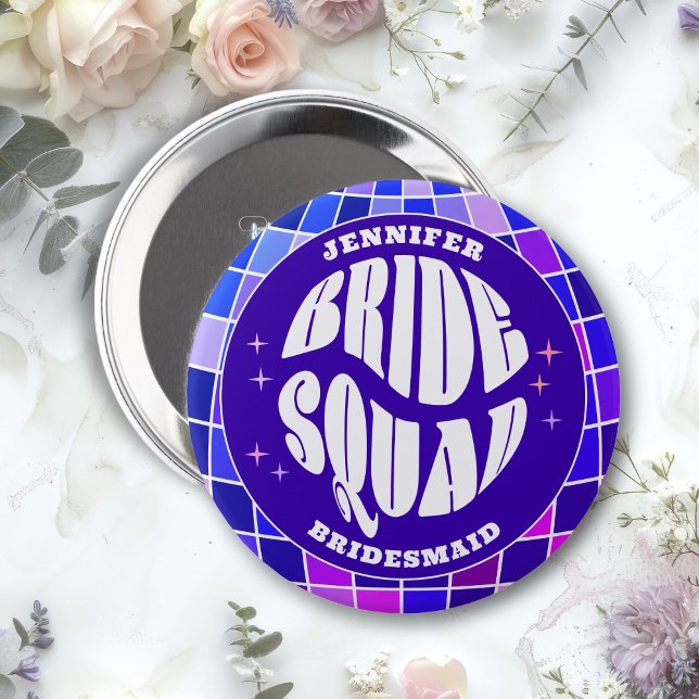Badge Rond 10 Cm Bridesmaid de l'équipe de mariée de bachelorette S (Créateur téléchargé)