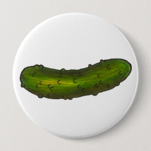 Badge Rond 10 Cm Brochure écossaise Crunchy Green Kosher Dill Deli