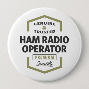 Badge Rond 10 Cm Cadeaux du logo de l'opérateur radio HAM.