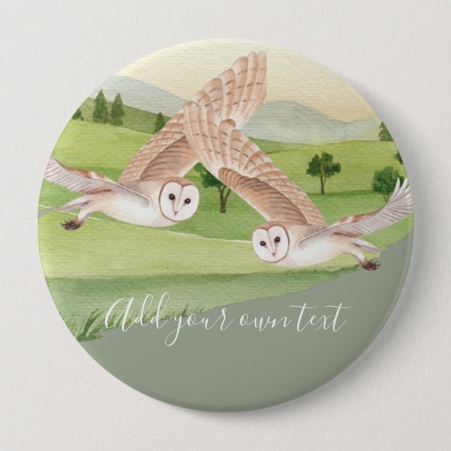 Badge Rond 10 Cm CADEAUX OWL - Personnalisés (Devant)