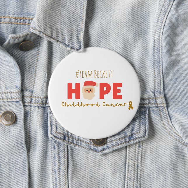 Badge Rond 10 Cm cancer de l'enfance Noël Custom hope Button (En situation)