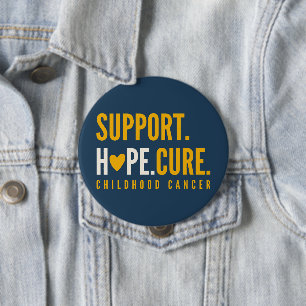 Badge Rond 10 Cm cancer de l'enfance soutien espoir guérison Bouton