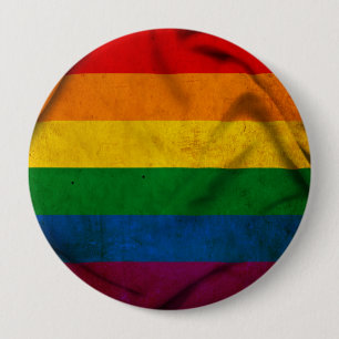 BADGE ROND 10 CM CANVAS DE CARRÉ DE DRAPEAU DE PLANCHE