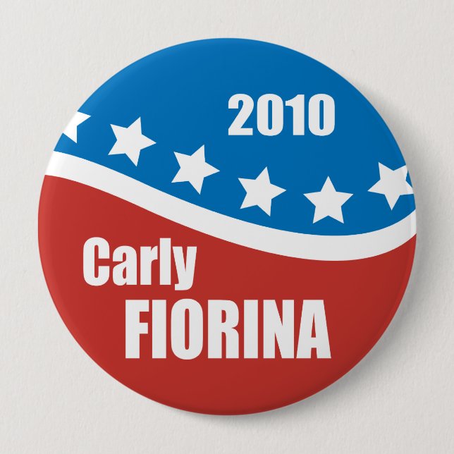 Badge Rond 10 Cm Carly Fiorina 2010 (Devant)