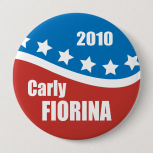 Badge Rond 10 Cm Carly Fiorina 2010