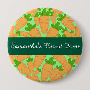 Badge Rond 10 Cm Carottes Oranges Et Vertes