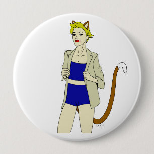 Badge Rond 10 Cm catgirl